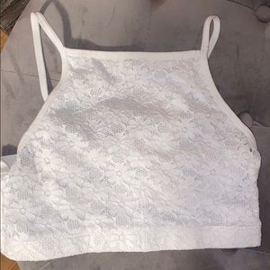 white lace bralette/crop top In good condition!